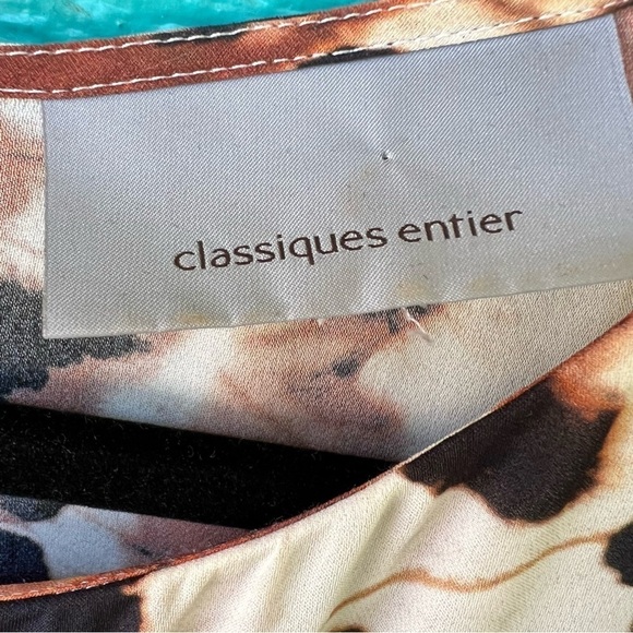 CLEARANCE CLASSIQUES ENTIER SILK ANIMAL PRINT FAUX WRAP TANK BLOUSE SIZE XL EUC - Picture 6 of 7